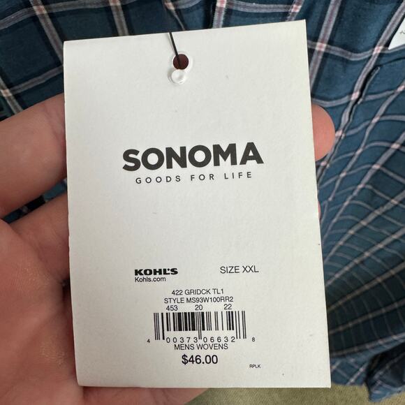 Sonoma Goods For Life Perfect Length Button Up Shirt US Men's XXL - Picture 5 of 8